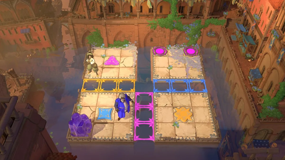 複数キャラクターと色分けされたパズルが登場するOrder of the Sinking Star