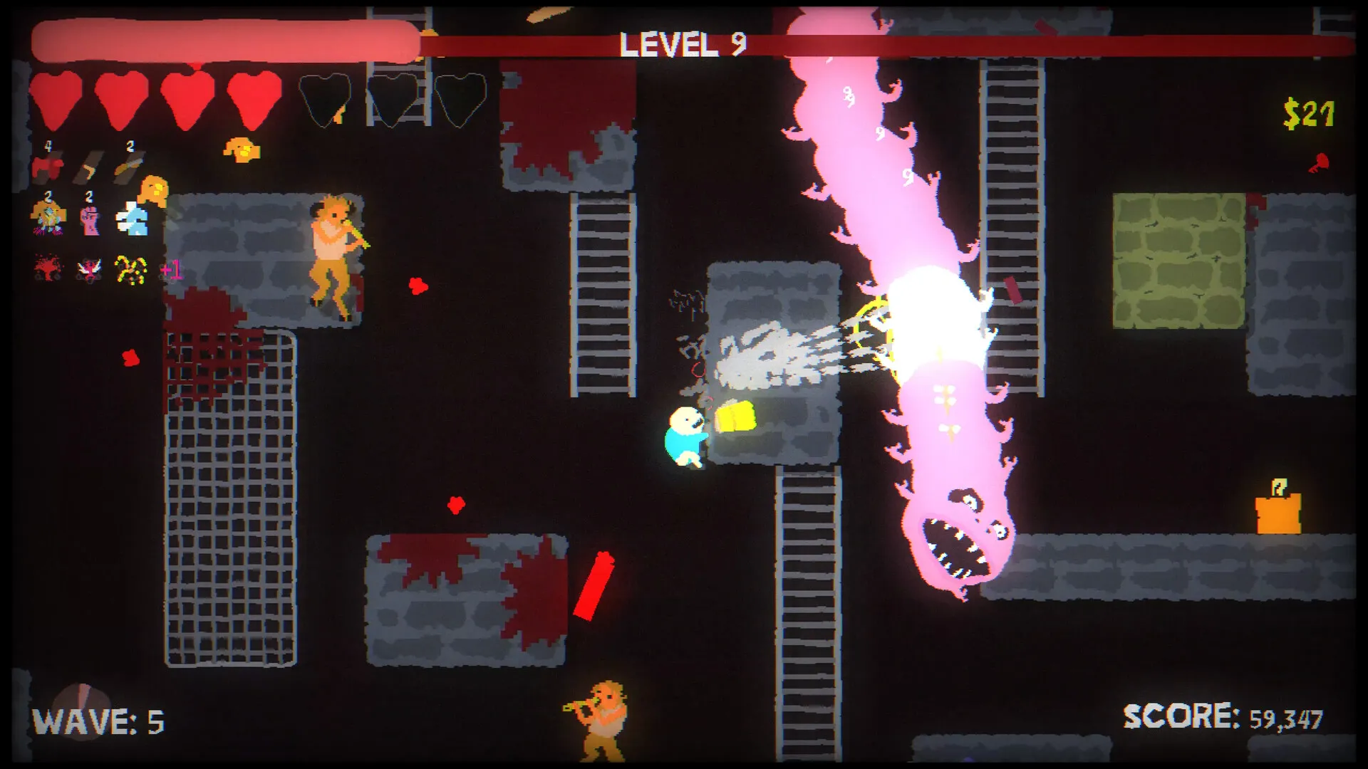 立体的なダンジョンを移動しながら敵の大群と戦うBlood Dungeon