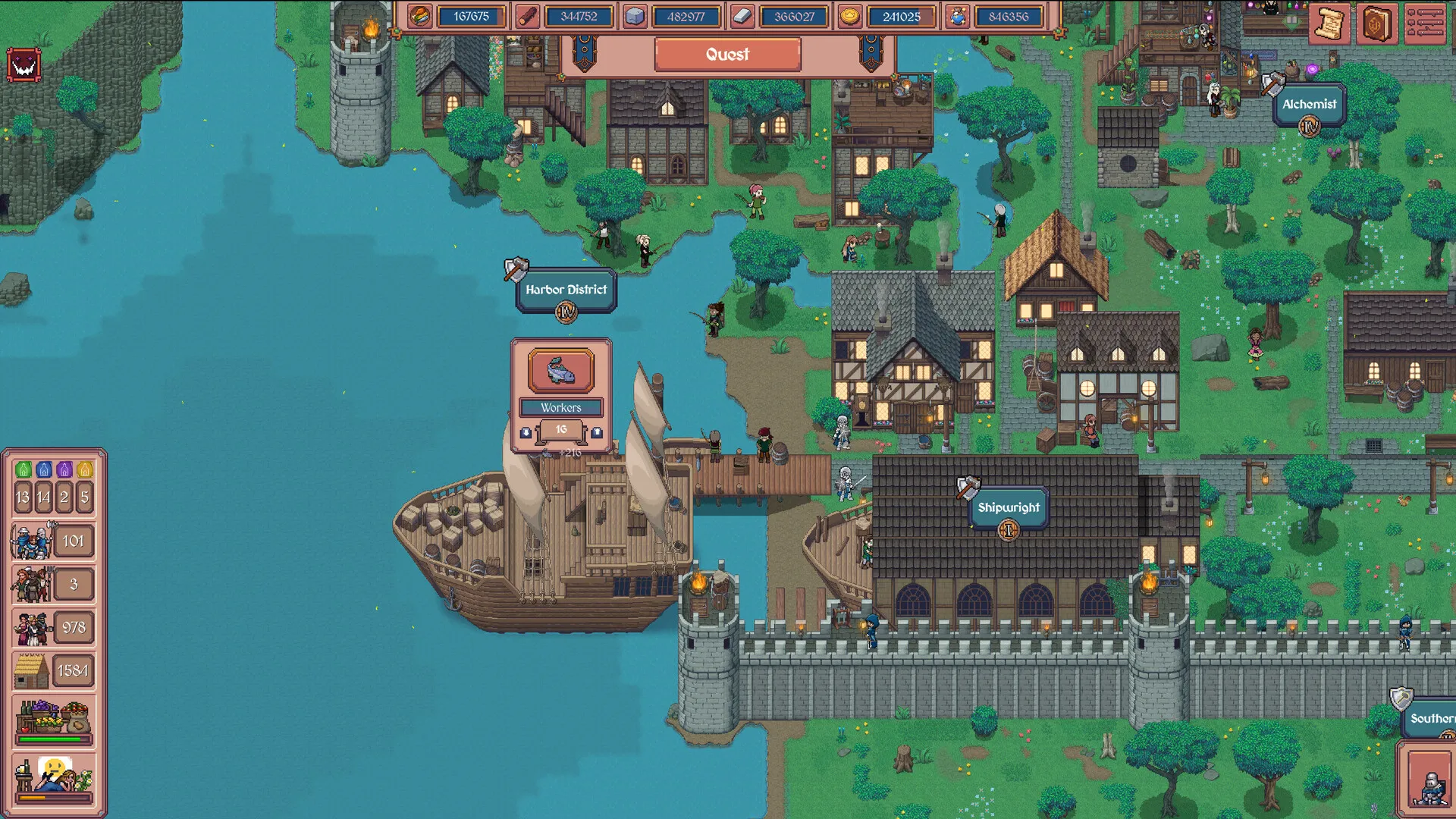 港や城壁まで発展したHearth and Hamletの王国